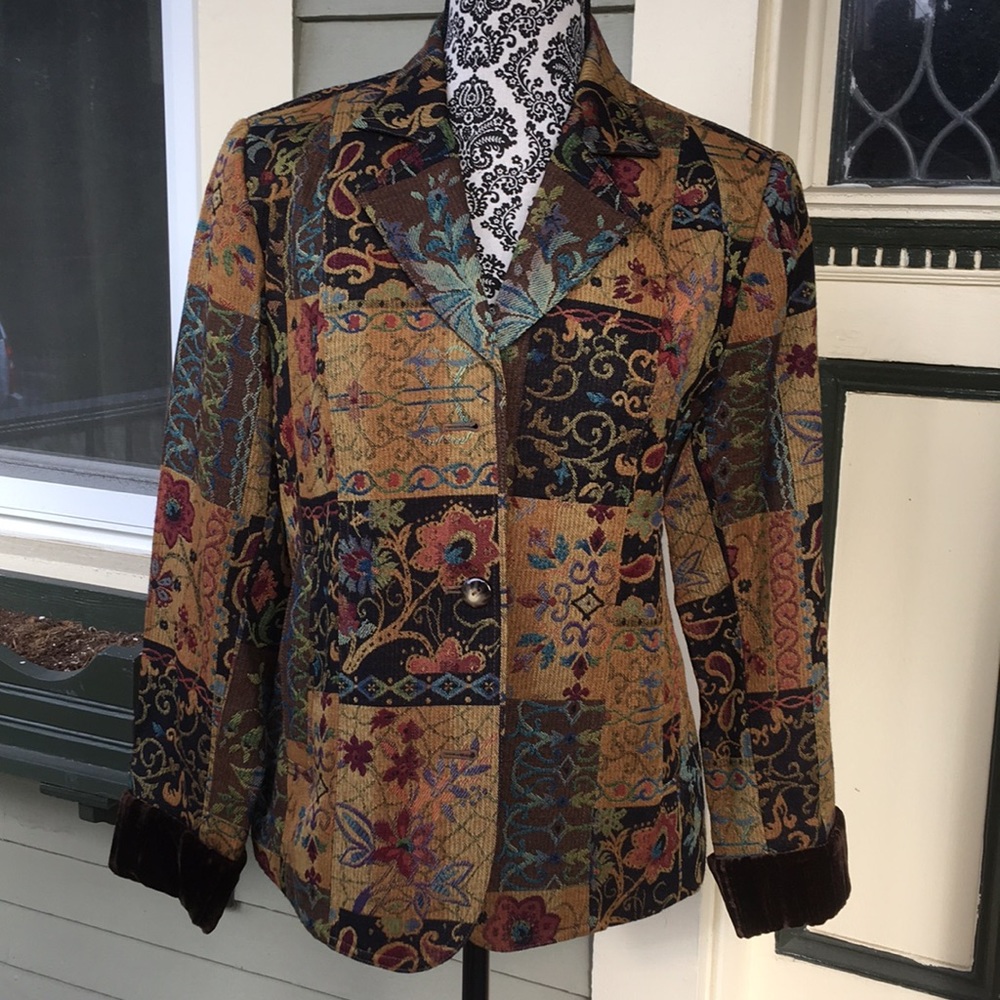 NEW Coldwater Creek Tapestry Jacket